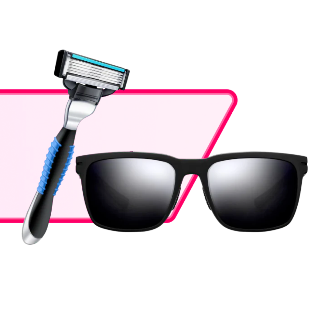 IPL 阻擋太陽眼鏡和刮鬍刀套裝