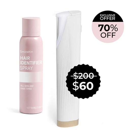 5MINSKIN ELEKTRISK DERMAPLANINGVERKTØY + GRATIS HÅRIDENTIFISERENDE SPRAY