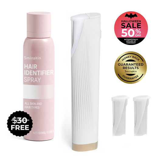 5MINSKIN ELECTRIC DERMAPLANING TOOL + FREE HAIR IDENTIFIER SPRAY - 50% OFF  HALLOWEEN SALE