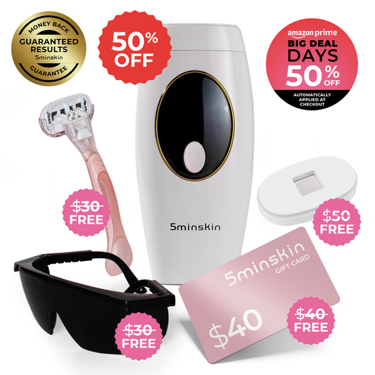 COMBINÉ D'ÉPILATION LASER À DOMICILE 5MINSKIN